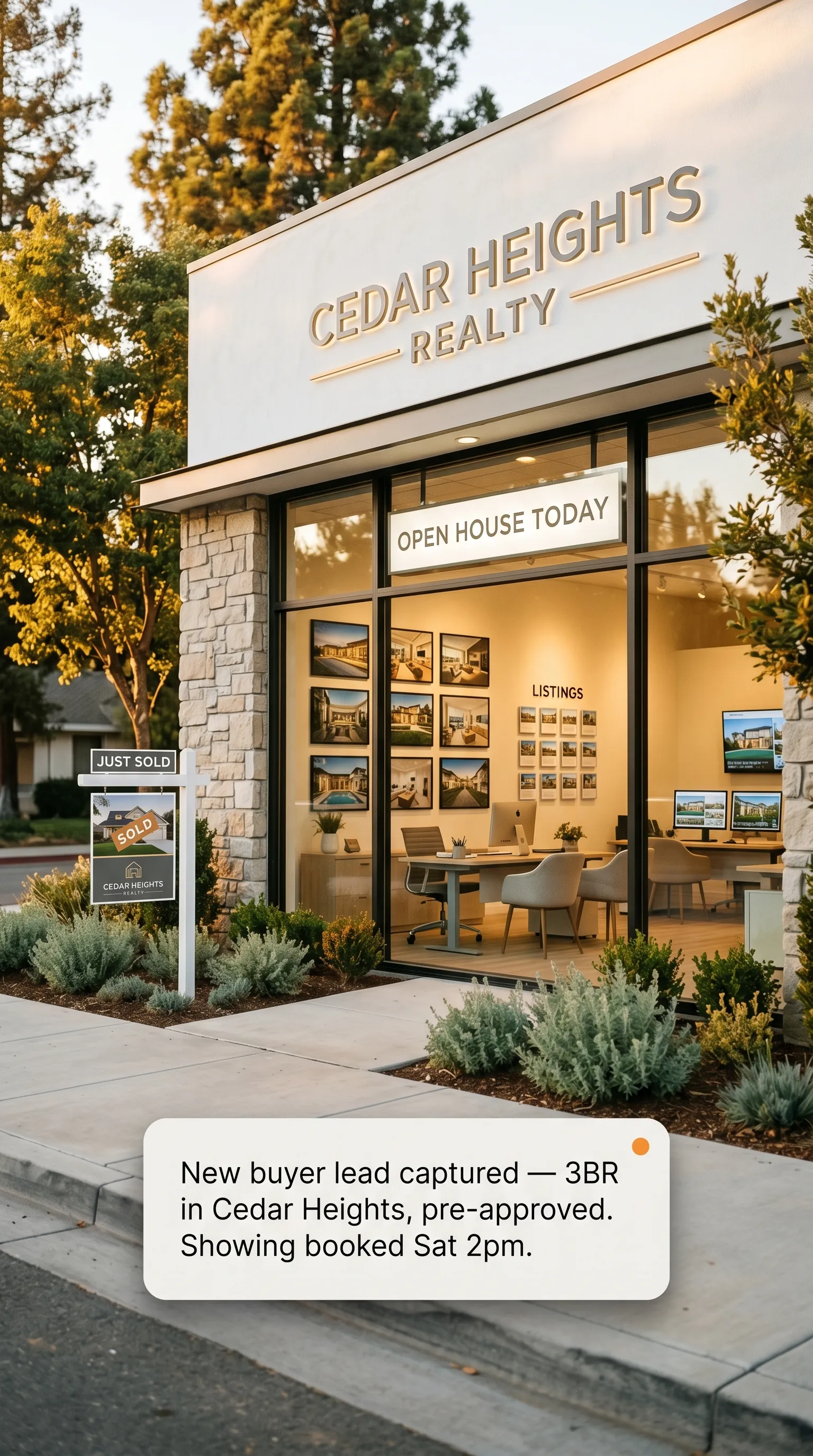Real estate agent during showing — phone ringing